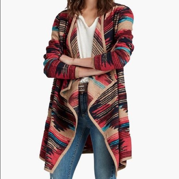 Lucky Brand Sweaters - Aztec Drape Front Sweater LuckyBrand